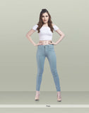 Focus streachable skinny fit women blue jeans