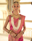 Banaras Weaving Pink Coloured Saree