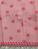 Light Pink Floral Printed Organza Saree