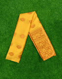 Yellow Coloured Floral Pattern Zari Silk Saree