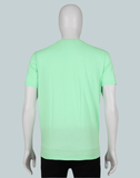 Light Green Plain Cotton Men T-Shirt
