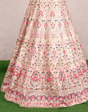 Designer Elegant Beige Colour Floral Embellished Dress Gown With Dupatta