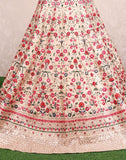 Designer Beige Colour Floral Beautiful Embellished Dress Gown
