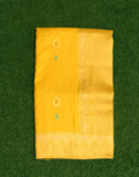 Yellow Coloured Butta Banaras Tissue Saree