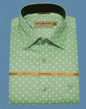 Green Polka Dots Cotton Printed Shirt