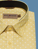Yellow Polka Dots Cotton Printed Shirt.Html
