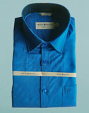 Dark Blue Colour Plain Pure Cotton Shirt