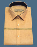 Mustard Colour Plain Pure Cotton Shirt