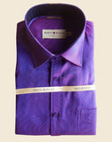 Purple Colour Plain Pure Cotton Shirt