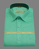 Rama Green Colour Plain Pure Cotton Shirt
